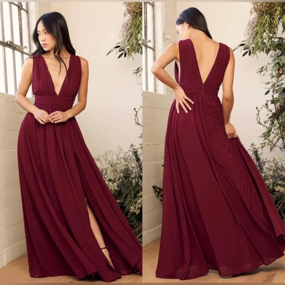 Lulus Dresses & Skirts - Lulus Heavenly Hues Formal Burgundy Maxi Dress